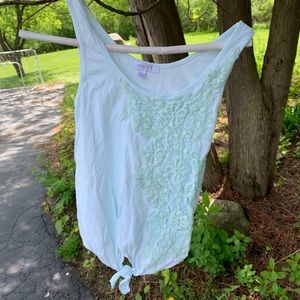 cute mint: light blue tank top